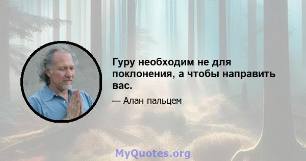 Гуру необходим не для поклонения, а чтобы направить вас.