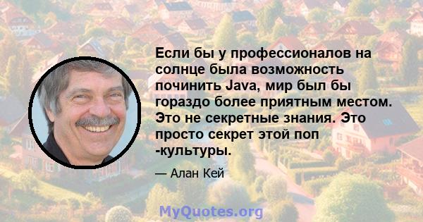 Если бы у профессионалов на солнце была возможность починить Java, мир был бы гораздо более приятным местом. Это не секретные знания. Это просто секрет этой поп -культуры.