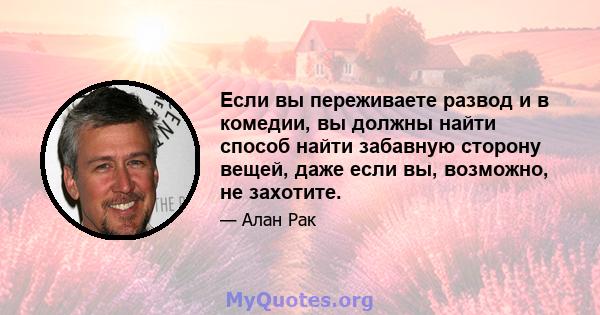 Если вы переживаете развод и в комедии, вы должны найти способ найти забавную сторону вещей, даже если вы, возможно, не захотите.