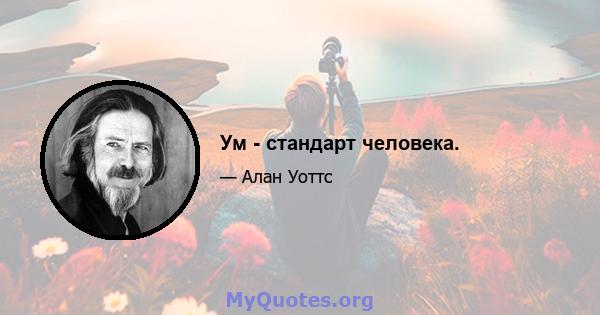 Ум - стандарт человека.