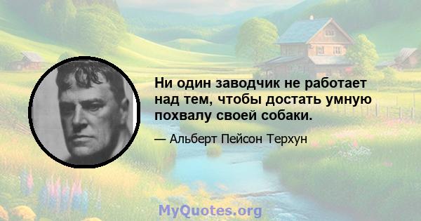 Ни один заводчик не работает над тем, чтобы достать умную похвалу своей собаки.