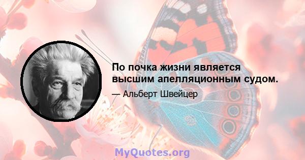 По почка жизни является высшим апелляционным судом.