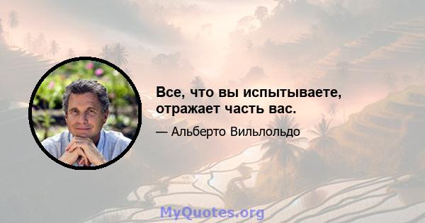 Все, что вы испытываете, отражает часть вас.