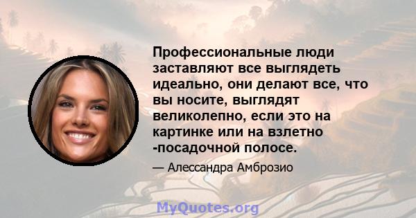 Профессиональные люди заставляют все выглядеть идеально, они делают все, что вы носите, выглядят великолепно, если это на картинке или на взлетно -посадочной полосе.