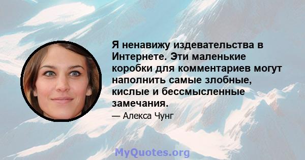 Я ненавижу издевательства в Интернете. Эти маленькие коробки для комментариев могут наполнить самые злобные, кислые и бессмысленные замечания.