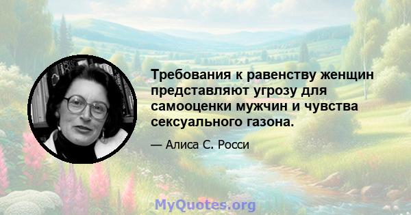 Требования к равенству женщин представляют угрозу для самооценки мужчин и чувства сексуального газона.