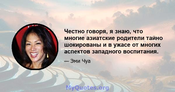 Честно говоря, я знаю, что многие азиатские родители тайно шокированы и в ужасе от многих аспектов западного воспитания.