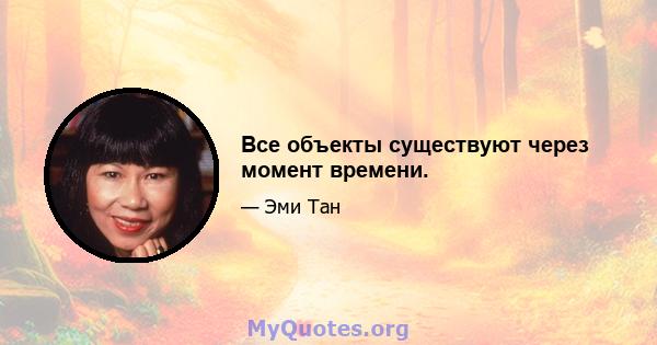 Все объекты существуют через момент времени.