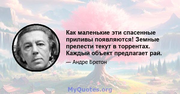 Как маленькие эти спасенные приливы появляются! Земные прелести текут в торрентах. Каждый объект предлагает рай.