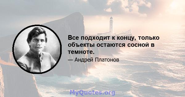 Все подходит к концу, только объекты остаются сосной в темноте.