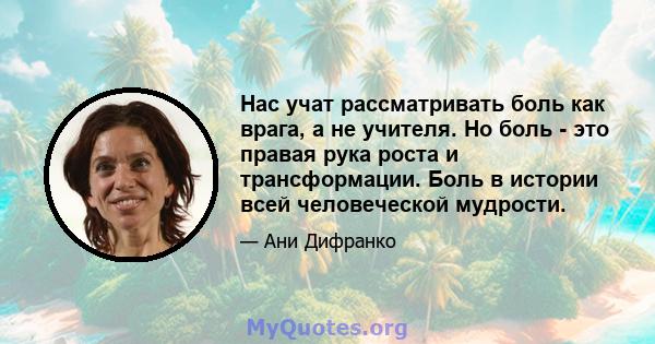 Нас учат рассматривать боль как врага, а не учителя. Но боль - это правая рука роста и трансформации. Боль в истории всей человеческой мудрости.