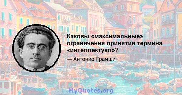 Каковы «максимальные» ограничения принятия термина «интеллектуал»?