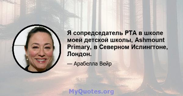 Я сопредседатель PTA в школе моей детской школы, Ashmount Primary, в Северном Ислингтоне, Лондон.