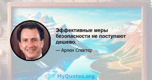 Эффективные меры безопасности не поступают дешево.