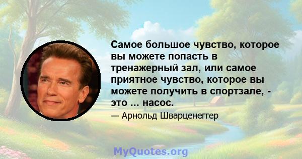 Самое большое чувство, которое вы можете попасть в тренажерный зал, или самое приятное чувство, которое вы можете получить в спортзале, - это ... насос.