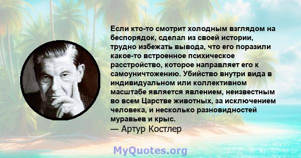 Если кто-то смотрит холодным взглядом на беспорядок, сделал из своей истории, трудно избежать вывода, что его поразили какое-то встроенное психическое расстройство, которое направляет его к самоуничтожению. Убийство