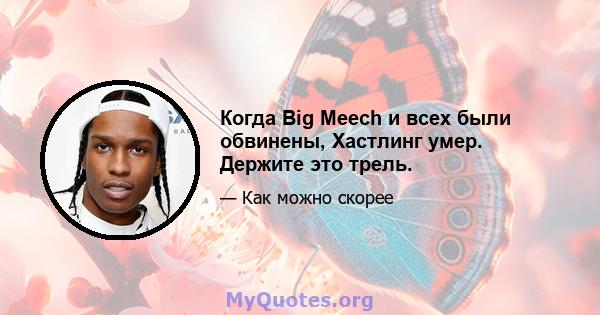 Когда Big Meech и всех были обвинены, Хастлинг умер. Держите это трель.