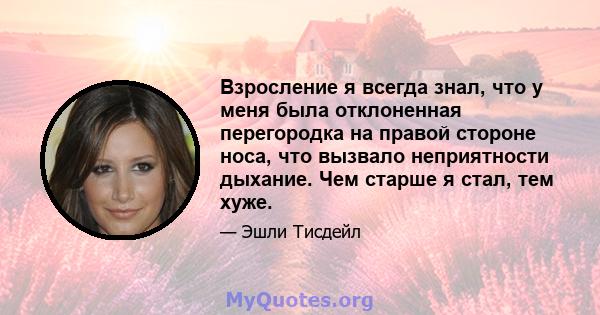 Взросление я всегда знал, что у меня была отклоненная перегородка на правой стороне носа, что вызвало неприятности дыхание. Чем старше я стал, тем хуже.