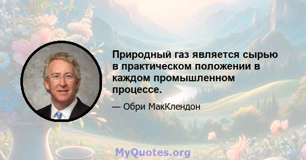 Природный газ является сырью в практическом положении в каждом промышленном процессе.