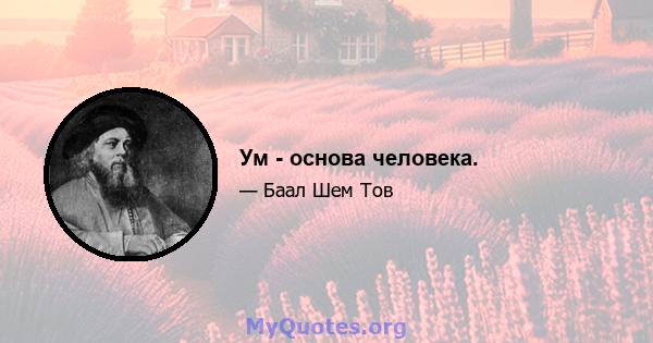 Ум - основа человека.