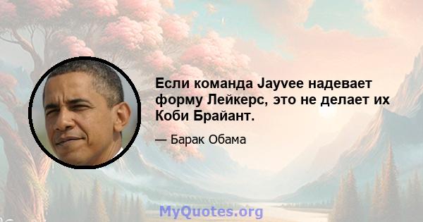 Если команда Jayvee надевает форму Лейкерс, это не делает их Коби Брайант.