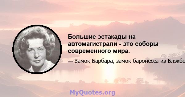 Большие эстакады на автомагистрали - это соборы современного мира.