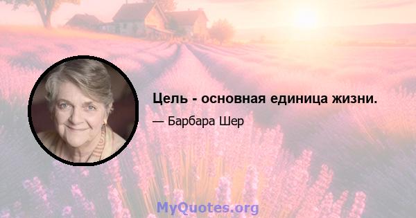 Цель - основная единица жизни.