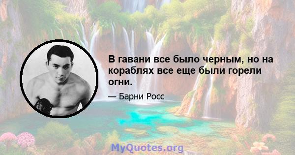 В гавани все было черным, но на кораблях все еще были горели огни.