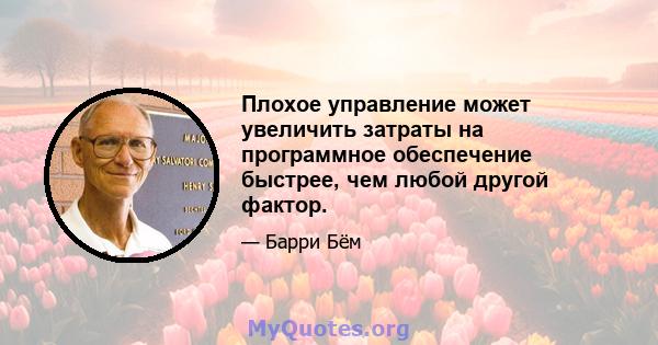 Плохое управление может увеличить затраты на программное обеспечение быстрее, чем любой другой фактор.