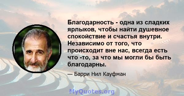 Благодарность - одна из сладких ярлыков, чтобы найти душевное спокойствие и счастья внутри. Независимо от того, что происходит вне нас, всегда есть что -то, за что мы могли бы быть благодарны.