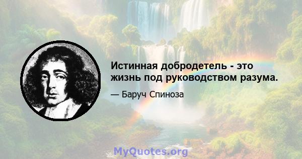 Истинная добродетель - это жизнь под руководством разума.