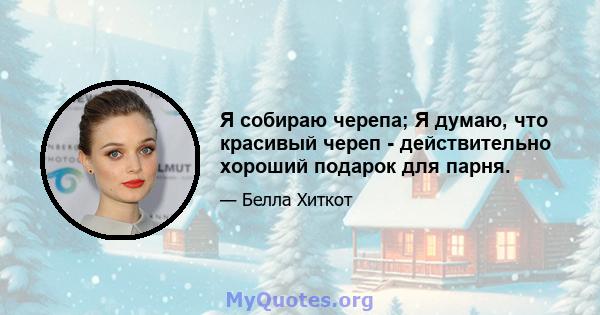 Я собираю черепа; Я думаю, что красивый череп - действительно хороший подарок для парня.