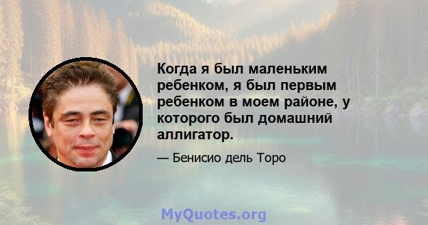 Когда я был маленьким ребенком, я был первым ребенком в моем районе, у которого был домашний аллигатор.