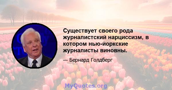 Существует своего рода журналистский нарциссизм, в котором нью-йоркские журналисты виновны.