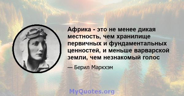 Африка - это не менее дикая местность, чем хранилище первичных и фундаментальных ценностей, и меньше варварской земли, чем незнакомый голос