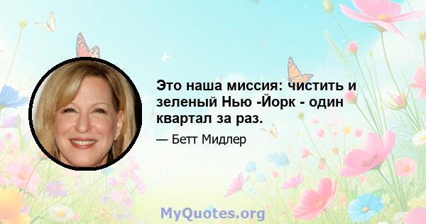 Это наша миссия: чистить и зеленый Нью -Йорк - один квартал за раз.