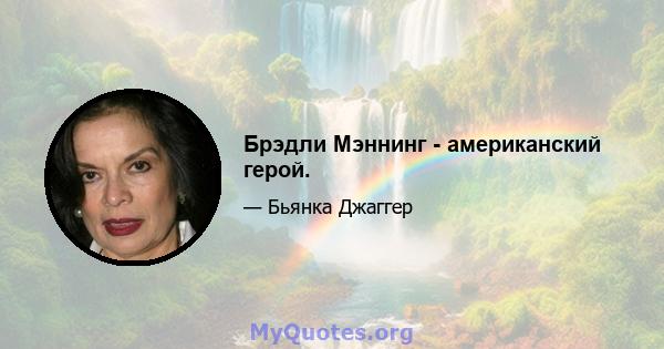 Брэдли Мэннинг - американский герой.