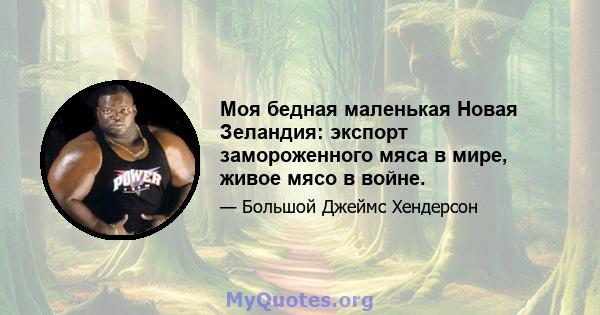 Моя бедная маленькая Новая Зеландия: экспорт замороженного мяса в мире, живое мясо в войне.