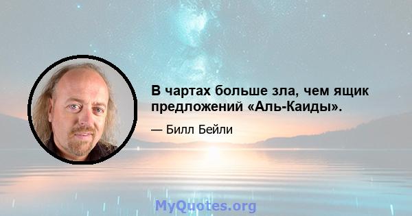 В чартах больше зла, чем ящик предложений «Аль-Каиды».