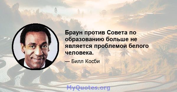 Браун против Совета по образованию больше не является проблемой белого человека.