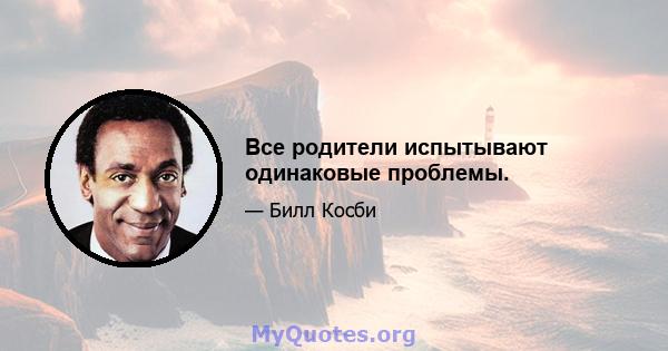 Все родители испытывают одинаковые проблемы.