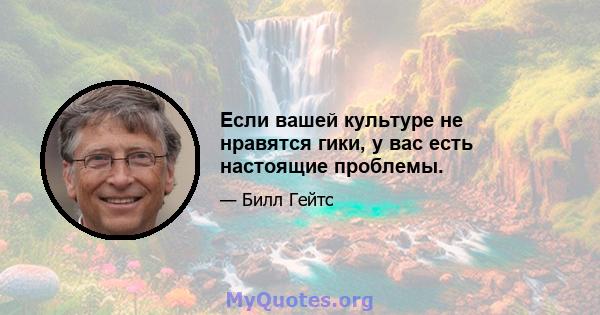 Если вашей культуре не нравятся гики, у вас есть настоящие проблемы.