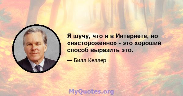 Я шучу, что я в Интернете, но «настороженно» - это хороший способ выразить это.