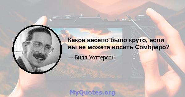 Какое весело было круто, если вы не можете носить Сомбреро?