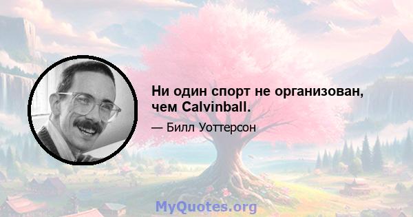 Ни один спорт не организован, чем Calvinball.