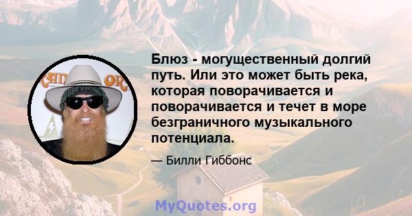 Блюз - могущественный долгий путь. Или это может быть река, которая поворачивается и поворачивается и течет в море безграничного музыкального потенциала.