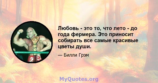 Любовь - это то, что лето - до года фермера. Это приносит собирать все самые красивые цветы души.