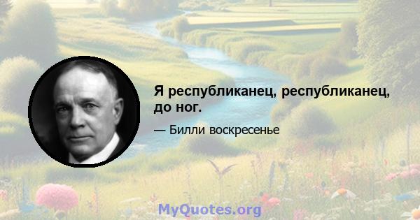 Я республиканец, республиканец, до ног.