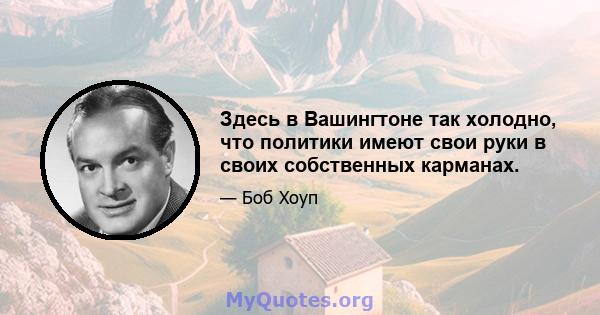 Здесь в Вашингтоне так холодно, что политики имеют свои руки в своих собственных карманах.