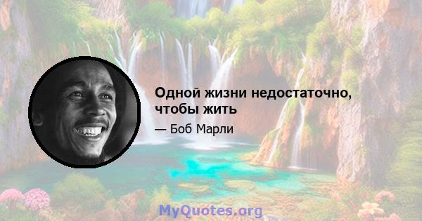 Одной жизни недостаточно, чтобы жить